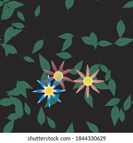 Floral abstract background texture. Seamless flowers pattern.