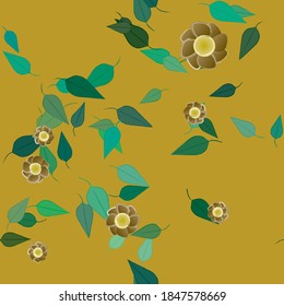 Floral abstract background texture. Seamless flowers pattern.