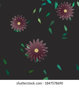 Floral abstract background texture. Seamless flowers pattern.