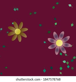 Floral abstract background texture. Seamless flowers pattern.