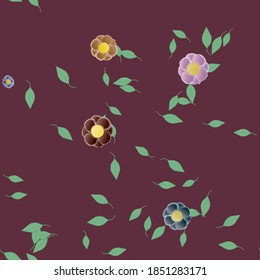 Floral abstract background texture. Seamless flowers pattern.