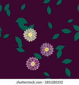 Floral abstract background texture. Seamless flowers pattern.