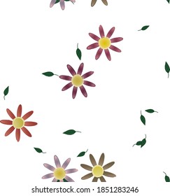 Floral abstract background texture. Seamless flowers pattern.