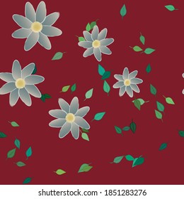 Floral abstract background texture. Seamless flowers pattern.