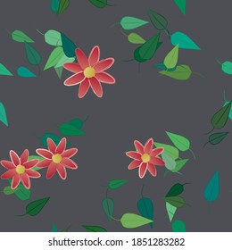 Floral abstract background texture. Seamless flowers pattern.