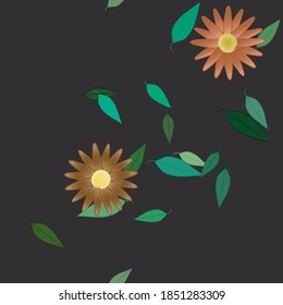Floral abstract background texture. Seamless flowers pattern.