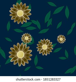 Floral abstract background texture. Seamless flowers pattern.