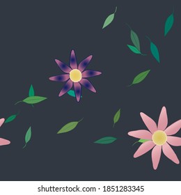 Floral abstract background texture. Seamless flowers pattern.