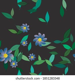 Floral abstract background texture. Seamless flowers pattern.
