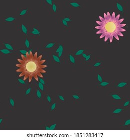Floral abstract background texture. Seamless flowers pattern.