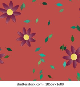 Floral abstract background texture. Seamless flowers pattern.