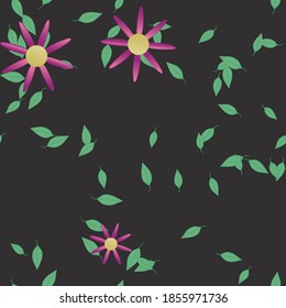 Floral abstract background texture. Seamless flowers pattern.