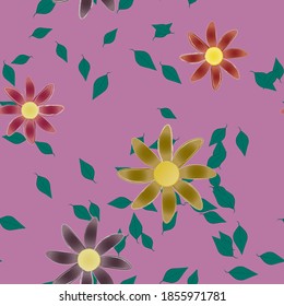 Floral abstract background texture. Seamless flowers pattern.
