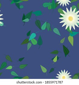 Floral abstract background texture. Seamless flowers pattern.