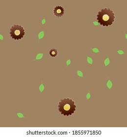 Floral abstract background texture. Seamless flowers pattern.