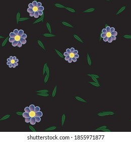 Floral abstract background texture. Seamless flowers pattern.