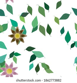 Floral abstract background texture. Seamless flowers pattern.