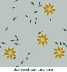 Floral abstract background texture. Seamless flowers pattern.