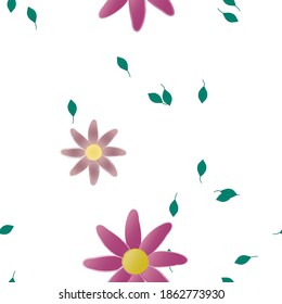 Floral abstract background texture. Seamless flowers pattern.