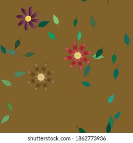 Floral abstract background texture. Seamless flowers pattern.