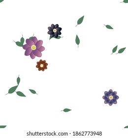Floral abstract background texture. Seamless flowers pattern.