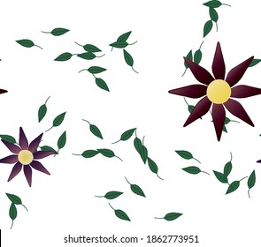Floral abstract background texture. Seamless flowers pattern.