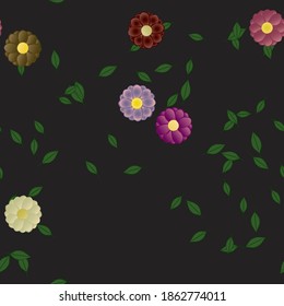 Floral abstract background texture. Seamless flowers pattern.
