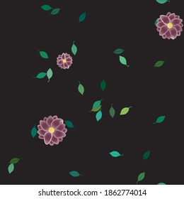 Floral abstract background texture. Seamless flowers pattern.