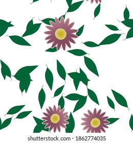 Floral abstract background texture. Seamless flowers pattern.