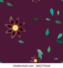 Floral abstract background texture. Seamless flowers pattern.