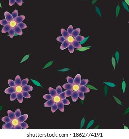 Floral abstract background texture. Seamless flowers pattern.