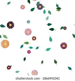 Floral abstract background texture. Seamless flowers pattern.