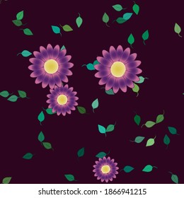 Floral abstract background texture. Seamless flowers pattern.