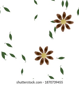 Floral abstract background texture. Seamless flowers pattern.