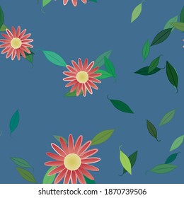 Floral abstract background texture. Seamless flowers pattern.