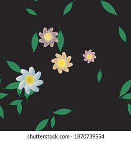 Floral abstract background texture. Seamless flowers pattern.