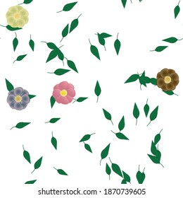 Floral abstract background texture. Seamless flowers pattern.