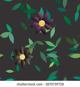 Floral abstract background texture. Seamless flowers pattern.