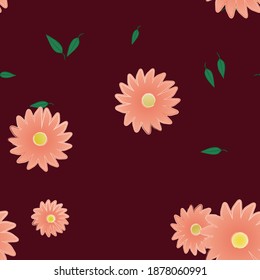 Floral abstract background texture. Seamless flowers pattern.