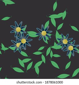 Floral abstract background texture. Seamless flowers pattern.