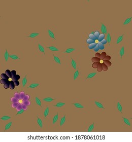 Floral abstract background texture. Seamless flowers pattern.