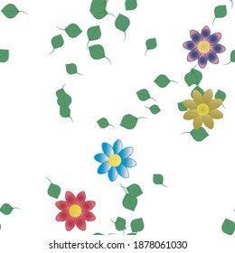 Floral abstract background texture. Seamless flowers pattern.
