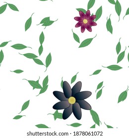Floral abstract background texture. Seamless flowers pattern.