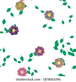 Floral abstract background texture. Seamless flowers pattern.