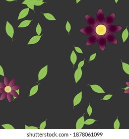 Floral abstract background texture. Seamless flowers pattern.