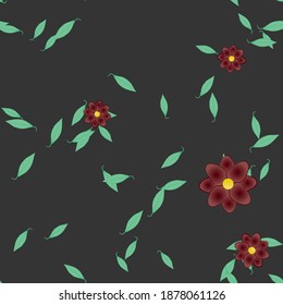 Floral abstract background texture. Seamless flowers pattern.