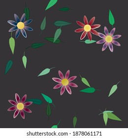 Floral abstract background texture. Seamless flowers pattern.