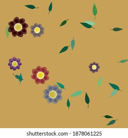 Floral abstract background texture. Seamless flowers pattern.
