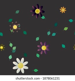 Floral abstract background texture. Seamless flowers pattern.