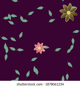 Floral abstract background texture. Seamless flowers pattern.